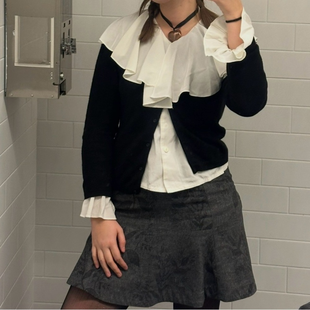 Banana Republic Grey Skirt with Subtle Texture